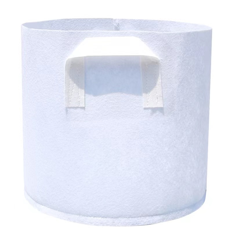 Customize Hot Selling non woven fabric Biodegradable plant bag breathable flet tree grow bag large nursery bag with handle