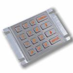 IP65 / IK07 Waterproof Dustproof USB interface Stainless Steel 16 Keys Backlit