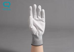 China Clean Room Anti Static Carbon Fiber PU Palm Coated Gloves 13 Gauge S-XXL factory