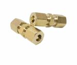 Brass Material CNC Compression Pipe Fittings 1/4'' X 1/4''