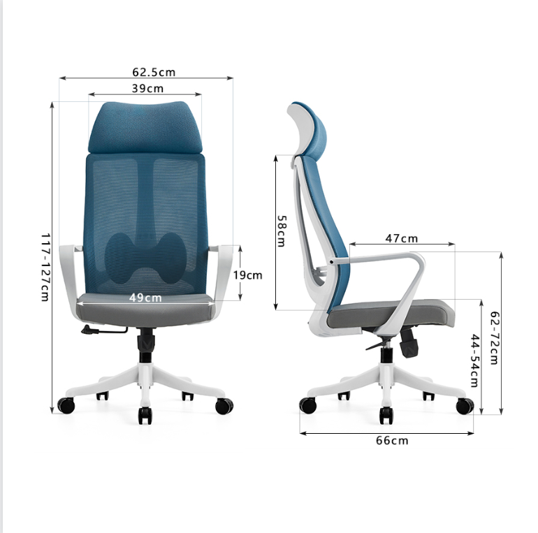 Mail Packing High Back Home Revolving Ergonomic Fabric Office Chair For Manager