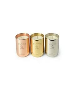 China Home scented white soy candle with Jasmine fragrance &amp; metal cup factory