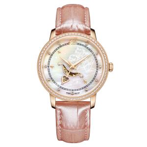 China 2019 New Automatic Mechanical Watch Women Watch Fashion Leather Strap watch factory