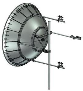 China 3.7m/12ft Standard Performance Dual Polarized Microwave Parabolic Antenna 48 Dbi factory