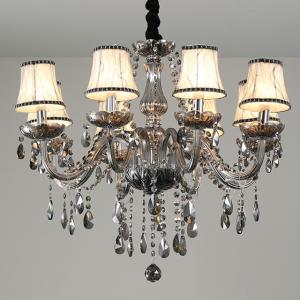 China Contemporary E14 Lampholder 240V Silver Luxury Crystal Candle Chandelier factory