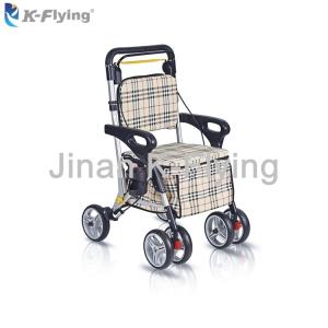 China Home Care Aluminum Adjustable Folding Handle Medical Walker Rollator Light factory