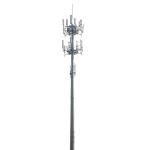 Powder Coated Steel Monopole Tower Broadcasting / 4g / Cell Phone Signal