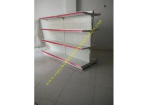 China Supermarket Merchandise Metal Gondola Display Floor Stand / Pegboard Shelving factory