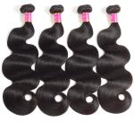 Healthy End Body Wave Indian Human Hair Weave Natural Black For Black Women