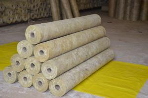 China Thermal stonewool Pipe Insulation Light Weight Thickness 25mm - 100mm factory