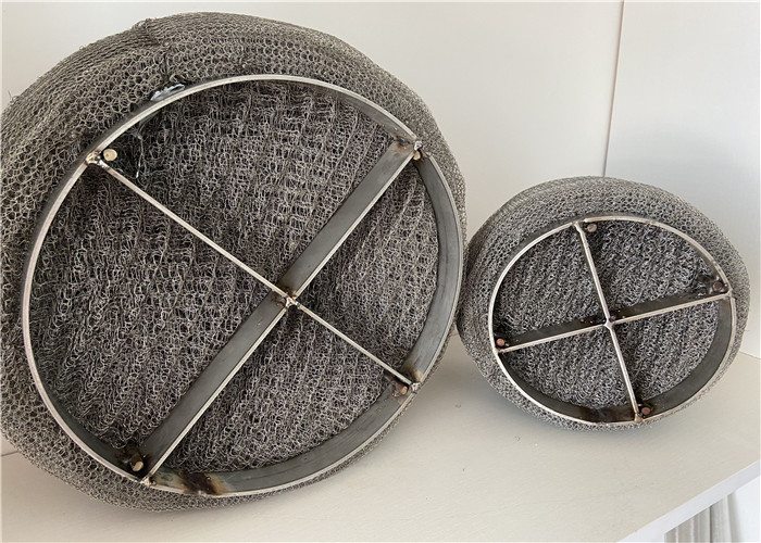 Round 200mm Length Mist Eliminator Wire Mesh Demister Pad