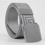 Unisex Plastic Buckle Cotton Canvas Belt 115cm Metal Allergy Protection
