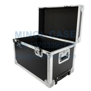 Aluminum Trolley Flight Case Pull Along Briefcase Utility Travel Storage Tool Case