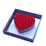 New Arrival Real Preserved Roses Heart Shape Acrylic Box Gift For Valentines Day