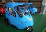 Passenger Seat Roof Covered Electric Bike , 800 W Enclosed 3 Wheel Motorcycle