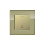 Smart Laffey Push Button Bell Switch Glass / Metal Material