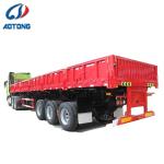Truck Trailer Three Axle 80 Ton Side Wall Drop Deck Fence Stake Cargo Semi