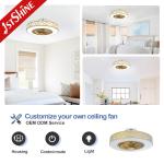 Add a Touch of Style to Your Bedroom with 1stshine LED Ceiling Fan in Gold