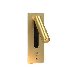 China Adjustable recessed flexible LED headboard reading lamp USB aluminum hotel villa bedside wall light bed wall lighting factory