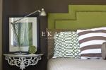 Simple Design Solid Wood Upholstery Headboard Wooden Bed