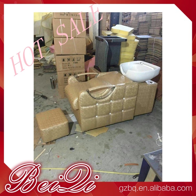 beauty salon furniture hair washing sink salon equipments backwash shampoo unit bed
