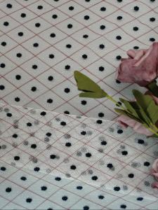 China 57&quot; Double Color Embroidered Lace Fabric Polka Dot Mesh Children Clothes Fabric factory