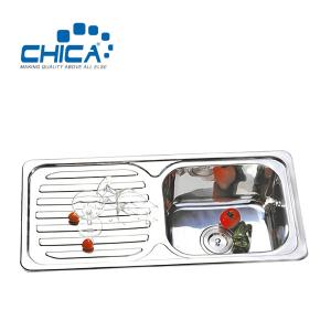 China Single Bowl Kitchen Sink Press Kitchen Sink SUS304 Stainless Steel Kitchen Sink For House factory