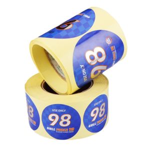 Custom printing waterproof glossy varnishing self-adheisve silver vinyl sticker