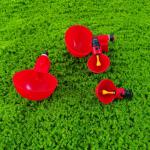 Round Red Automatic Duck Water Bowl / Goose Drinking Container Easy To Clean