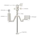 Solar Wireless Indoor And Outdoor Air Pressure Measurement Rain Gauge Weather