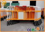 Removable Temporary Plastic Road Safety Barriers White / red / yellow 1.5M * 1M