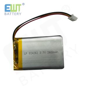 China LP824262 3.7V 2600mAh High Capacity LiPo Pack Power for LED Device factory