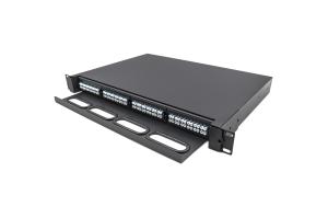 China 19&quot; 1U 48Port 96 Cores LC Fiber Optic Patch Panel Cabinet For Data Center factory