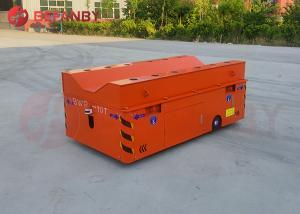 China 10 Tonne Trackless Transfer Cart Battery Operated With Rubber Wheels Move factory