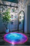 Intelligent Control LED Floor Lamp Water Ripple Design for Coffee Shop or Night