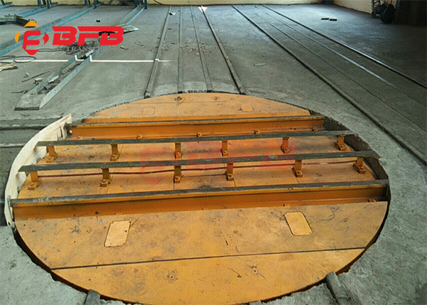 Workshop 50 Ton Motorized Turntable Platform For Rail Transfer Cart