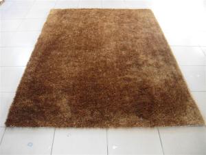 China 1200d Plain Design Shiny Polyester silk shaggy Carpet factory