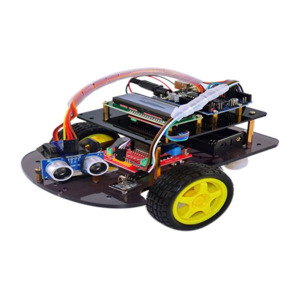 China Ultrasonic Obstacle Arduino Smart Robot Car Avoidance Chassis PCB Material factory