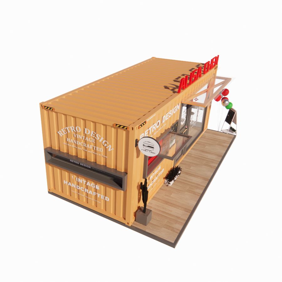 Popular Folding Cafe Container Restaurant with Steel Frame and Galvanized Main Structure