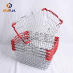 Wholesale Metal Wire Mesh Supermarket Shopping Basket For Retail Grocery Store