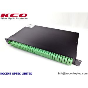 1U Rack Mount 1x64 Fiber Optic PLC Splitter with SC/APC Connector for 19'' Rack