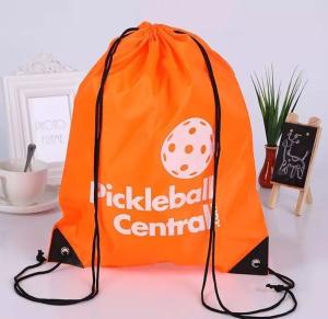 China Eco Friendly Orange Sports Drawstring Backpacks For Athlete Packing And Fitting factory