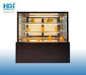 China Ventilated Bakery Cake Display Showcase 360l Stainless Steel For Grocery Store factory