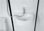 Shower Cabins White Acrylic ABS Tray 1600*1200*2150mm black aluminium