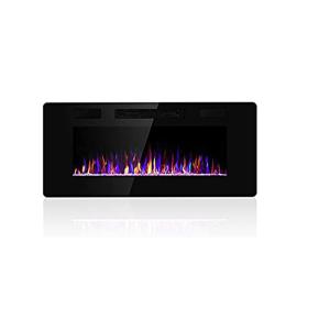 China Area Heated 60 inch Electric Fire Place 3D Realistic LED Flame 9 Flame Colors Wall Insert factory