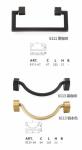 Simple Wardrobe Cabinets Brass Handle Hardware Natural Color