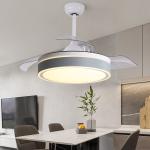 Invisible Ventilador Ceiling Fan 42 Inch 52 Inch Dimmable Retractable Ceiling