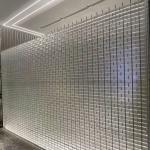 Hot Melt Bubble Solid Glass Wall Block 50*100*200mm Color Bar Glass Interior