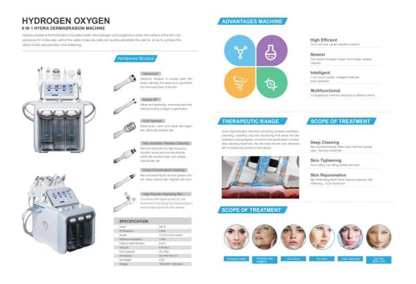 6 IN 1 Water Oxygen Skin Diamond Dermabrasion Machine/Hydro Dermabrasion Machine