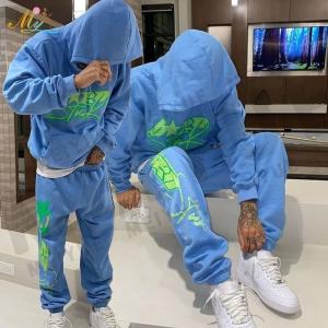 China 4xl 5xl Gender Specific 3D Puff Print Hoodie Tracksuit Mens Joggers Set Men'S Style factory
